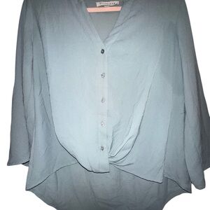 Olive & Oak Sage Button-Up Blouse